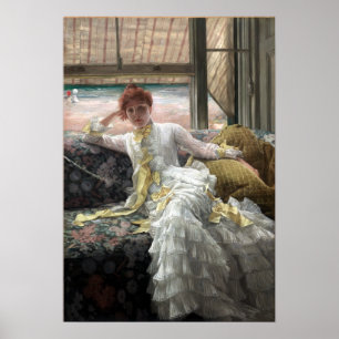 James Tissot Seaside (juli-model van een portret) Poster