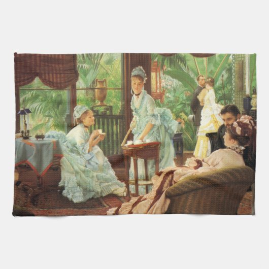 James Tissot Victoriaans Tea Party Kitchen Towel Theedoek (Horizontaal)
