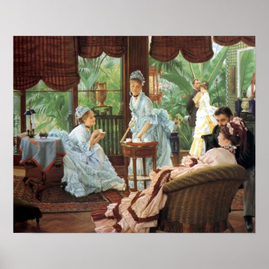 James Tissot Victoriaans Tea Party Poster (Voorkant)