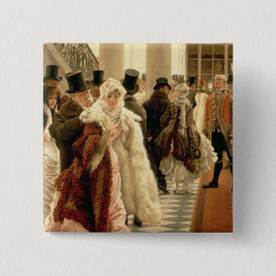 James Tissot Vrouw van Mode , 1883-5 Vierkante Button 5,1 Cm