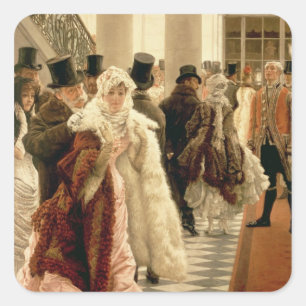 James Tissot Vrouw van Mode , 1883-5 Vierkante Sticker