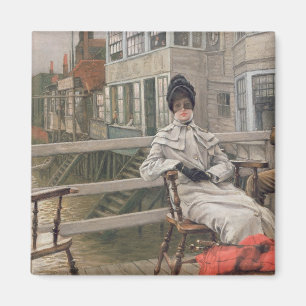 James Tissot Wachten op de veerboot, c.1878 Magneet