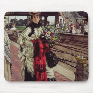 James Tissot Wachten op het station Muismat