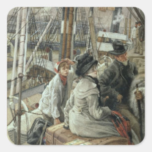 James Tissot Water, c.1881-2 Vierkante Sticker