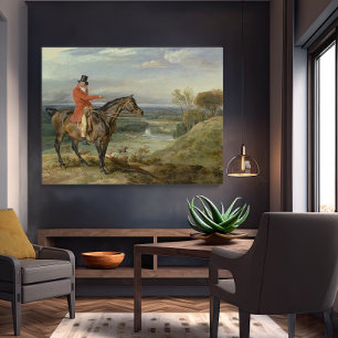 James Ward Hunting op Staffordshire Paardenschilde Canvas Afdruk