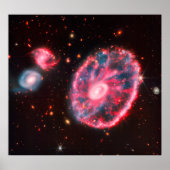 James Webb Cartwheel Galaxy (NIRCam en MIRI) Poster (Voorkant)