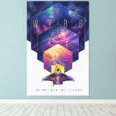 James Webb Space Telescope Illustratie Kunst Canvas Afdruk (Insitu (Houten vloer))