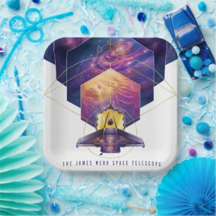 James Webb Space Telescope Illustratie Kunst Papieren Bordje