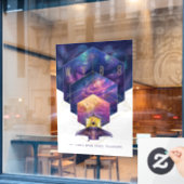 James Webb Space Telescope Illustratie Kunst Raamsticker (Cafe Raam)