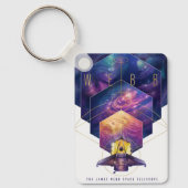 James Webb Space Telescope Illustratie Kunst Sleutelhanger (Voorkant)