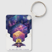 James Webb Space Telescope Illustratie Kunst Sleutelhanger (Achterkant)