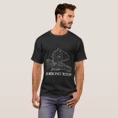 James Webb Space Telescope JWST Blueprint Schemati T-shirt (Voorkant volledig)