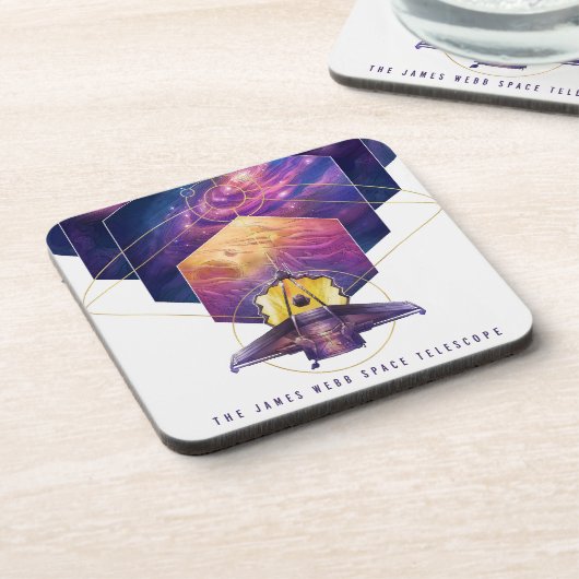 James Webb Space Telescope Poster. Bier Onderzetter (Linkerzijde)