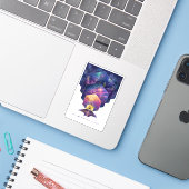 James Webb Space Telescope Poster. Sticker (Laptop met iPhone)