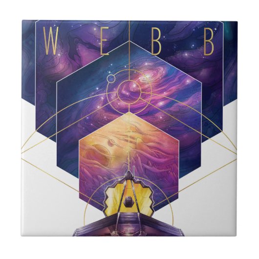 James Webb Space Telescope Poster. Tegeltje (Voorkant)