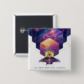 James Webb Space Telescope Poster. Vierkante Button 5,1 Cm (Voorkant /achterkant)