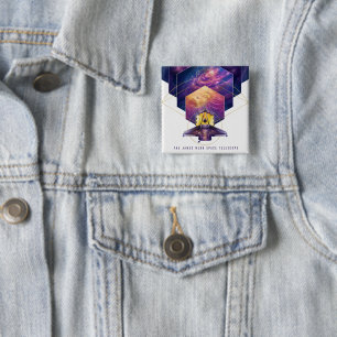 James Webb Space Telescope Poster. Vierkante Button 5,1 Cm