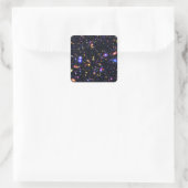 James Webb Space Telescope Simulation - Pop Art Vierkante Sticker (Tas)