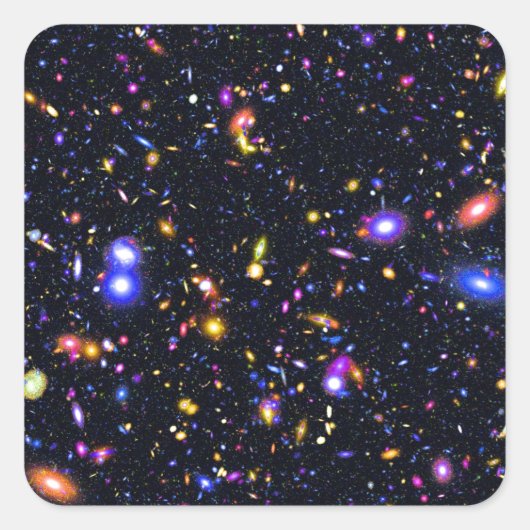 James Webb Space Telescope Simulation - Pop Art Vierkante Sticker (Voorkant)