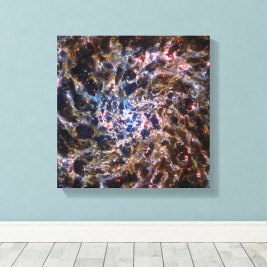 James Webb Space Telescope Spiral Galaxy IC 5332 Canvas Afdruk (Insitu (Houten vloer))