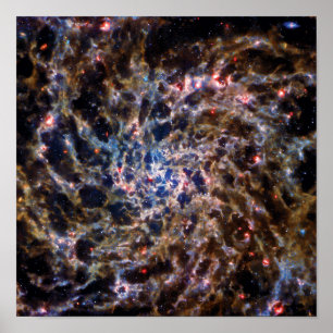 James Webb Space Telescope Spiral Galaxy IC 5332 Poster