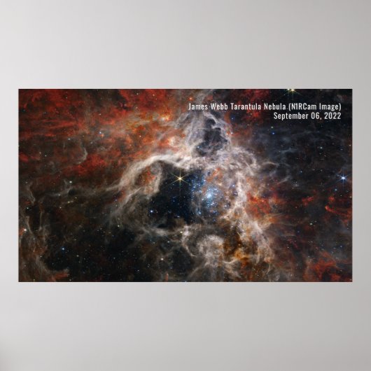 James Webb Space Telescope Tarantula Nebula NIRCam Poster (Voorkant)