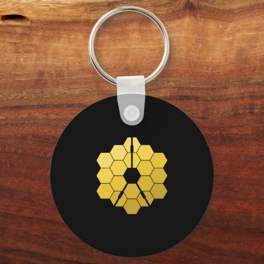 James Webb Space Telescope Yellow Mirror Artwork Sleutelhanger (Achterkant)