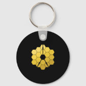 James Webb Space Telescope Yellow Mirror Artwork Sleutelhanger (Achterkant)