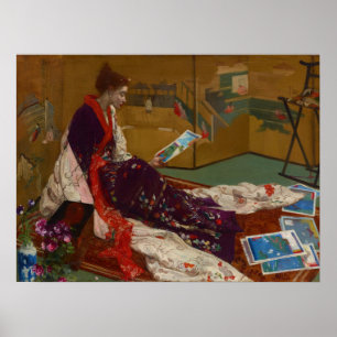 James Whistler - Caprice in Paarse en gouden Poster