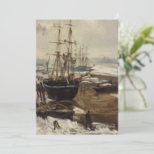 James Whistler - De Theems in IJs Bedankkaart (Staand voorkant)