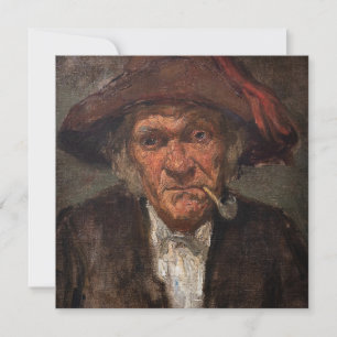 James Whistler - Man Roken een pijp Bedankkaart