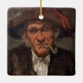 James Whistler - Man Roken een pijp Keramisch Ornament (Achterkant)