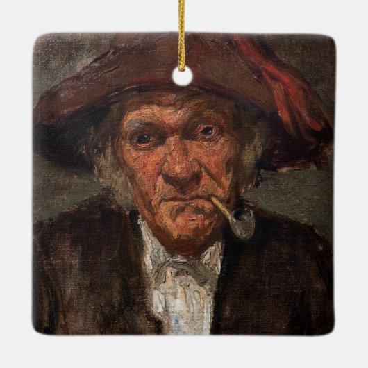James Whistler - Man Roken een pijp Keramisch Ornament (Achterkant)