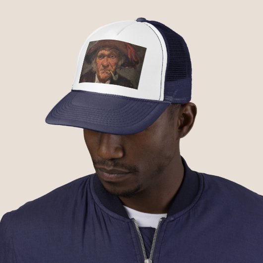 James Whistler - Man Roken een pijp Trucker Pet (In situ)