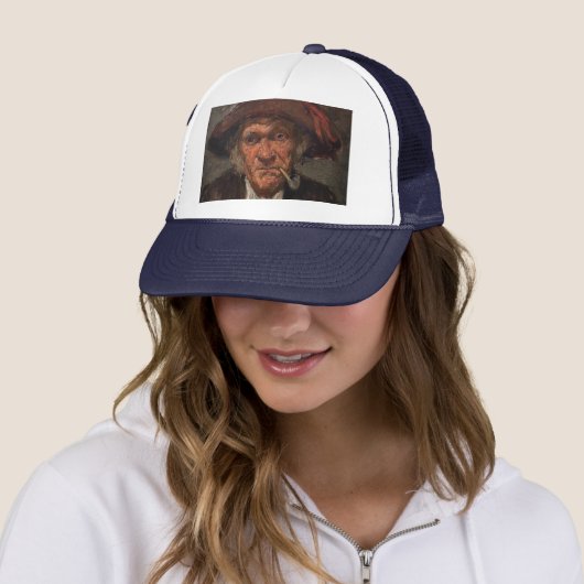 James Whistler - Man Roken een pijp Trucker Pet (In situ)
