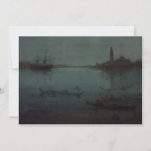 James Whistler - Nocturne: De lagune, Venetië Bedankkaart
