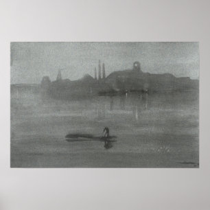 James Whistler - Nocturne: De Theems in Battersea Poster
