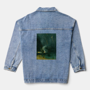 James Whistler - Nocturne in Black en Gold Denim Jacket