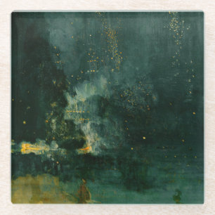 James Whistler - Nocturne in Black en Gold Glazen Onderzetter