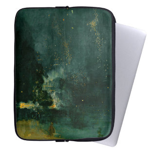 James Whistler - Nocturne in Black en Gold Laptop Sleeve