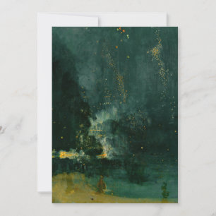 James Whistler - Nocturne in zwart en goud Bedankkaart