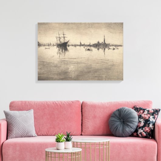 James Whistler - Nocturne, uit Venetië Canvas Afdruk (Insitu (Woonkamer))