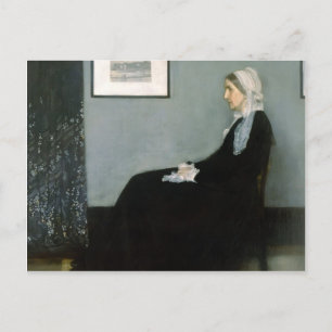 James Whistler-Portrait van de moeder van de kunst Briefkaart