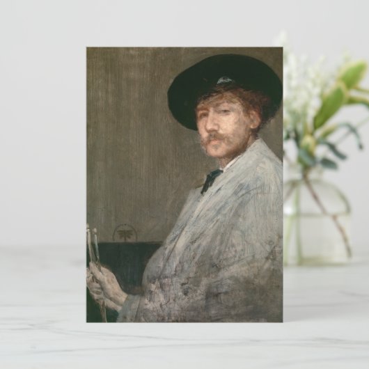 James Whistler - Portret van de schilder Bedankkaart (Staand voorkant)