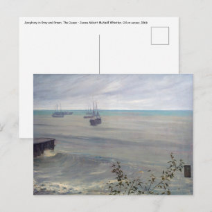 James Whistler - Symfonie in grijs en groen Briefkaart