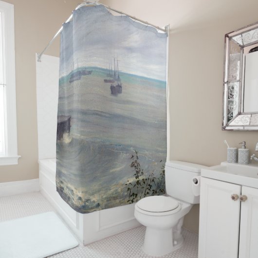 James Whistler - Symfonie in grijs en groen Douchegordijn (In situ)