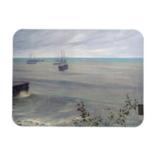 James Whistler - Symfonie in grijs en groen Magneet