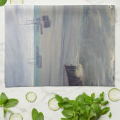 James Whistler - Symfonie in grijs en groen Theedoek (Gevouwen)