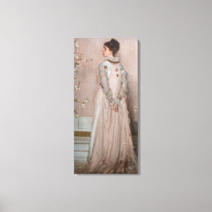 James Whistler - Symfonie in Vleeskleur en Roze Canvas Afdruk