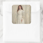 James Whistler - Symfonie in White No. 1 Vierkante Sticker (Tas)